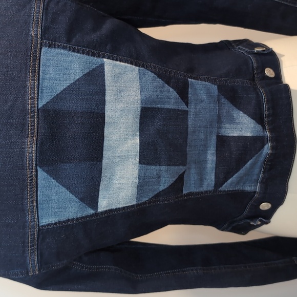Mavi Jeans Denim Jean Jacket Geometric - Picture 5 of 8
